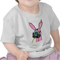 Pink Bunny Rabbit Gas Mask T Shirt