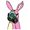 Pink Bunny Rabbit Gas Mask t-shirts