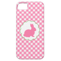 Pink Bunny Silhouette iPhone 5 Case