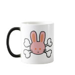 pink bunny Skull and Crossbones Coffee Mugs