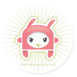 Pink bunny sticker