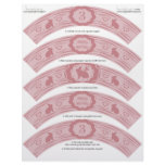 Pink Bunny Third 3rd Birthday DIY Cupcake Wrappers Letterhead