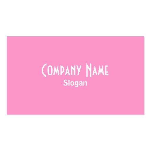 Pink Business Card (front side)