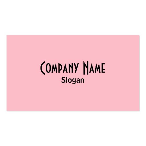 Pink Business Card (front side)