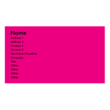 pink business card templates