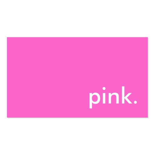 pink. business card templates