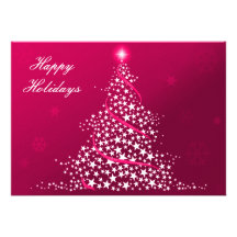 pink Business Holiday Flat cards Custom Invite