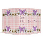 Pink Butterflies Binders