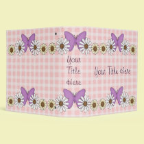 Pink Butterflies binders