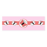 Pink Butterflies Bookmarks Business Card Template
