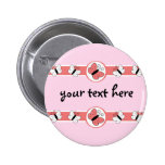 Pink Butterflies Button