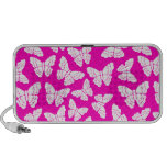 Pink butterflies doodle speakers
