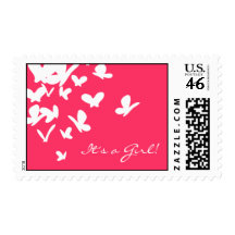 Pink Butterflies Postage