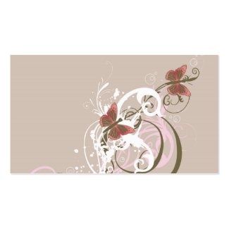 Pink butterflies Profile Card profilecard