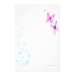 Pink Butterflies Stationery