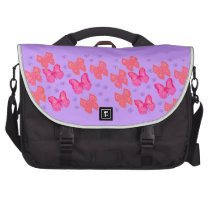 Pink butterflies various backgrounds Laptop Bag