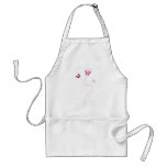 Pink butterflops flying together. apron