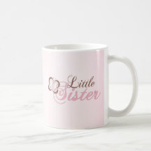 Pink Butterfly 2 Little Sister Coffee Mug