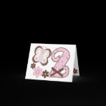 Pink Butterfly 2nd Birthday Invitations Greeting Cards
