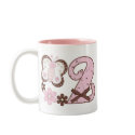 Pink Butterfly 2nd Birthday mugs
