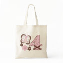 Pink Butterfly 4th Birthday bags