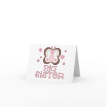 Pink Butterfly Big Sister Cards