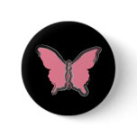 Pink Butterfly Button
