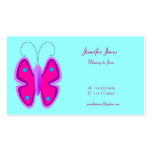 Pink Butterfly Calling Card Business Card Template