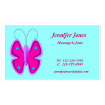 Pink Butterfly Calling Card Business Card Template