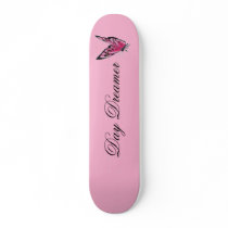 pink, butterfly, Day Dreamer - Customized skateboards