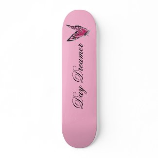 pink, butterfly, Day Dreamer skateboard