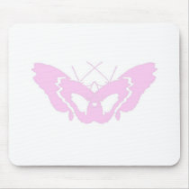 pink butterfly evolution silhouetee mousepad
