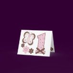 Pink Butterfly First Birthday Invitations