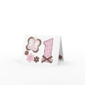 Pink Butterfly First Birthday Invitations cards