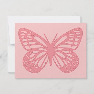 Pink Butterfly invitation