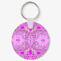 "Pink Butterfly Mandala" keychains