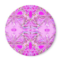 "Pink Butterfly Mandala" Magnet by Aquavel "Pink Butterfly Mandala" Magnet
