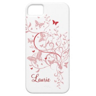 Pink Butterfly Personalized iPhone 5 Case