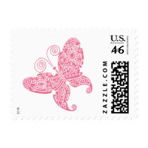 Pink Butterfly Postage postage by ShouShou Pink Butterfly Postage postage