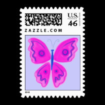 Pink Butterfly postage