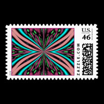Pink Butterfly Postage postage