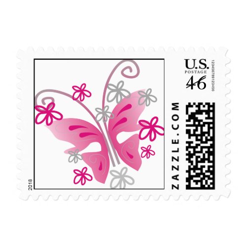 Pink Butterfly stamp