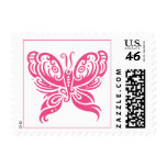 Pink Butterfly Postage Stamp