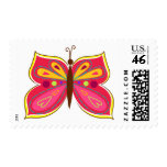 Pink Butterfly Postage Stamp