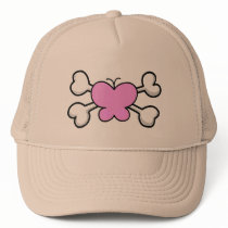 pink butterfly Skull and Crossbones hats