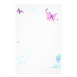 Pink Butterfly Stationary Stationery Paper
