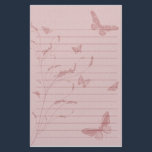 'Pink Butterfly' Stationery stationery