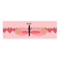 Pink Butterfly with Heart Border, Bookmark business cards