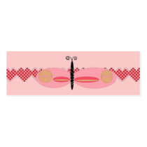 Pink Butterfly with Heart Border, Bookmark business cards by SeaAngel Pink Butterfly with Heart Border, Bookmark business cards