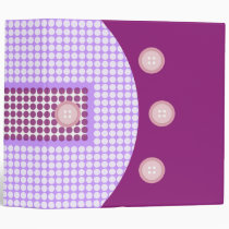 Pink Buttons On Purple Binders